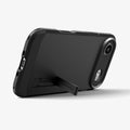 ACS09928 - iPhone 17 Air Case Tough Armor T AI (MagFit) in black showing the back with device propped up by built in kickstand