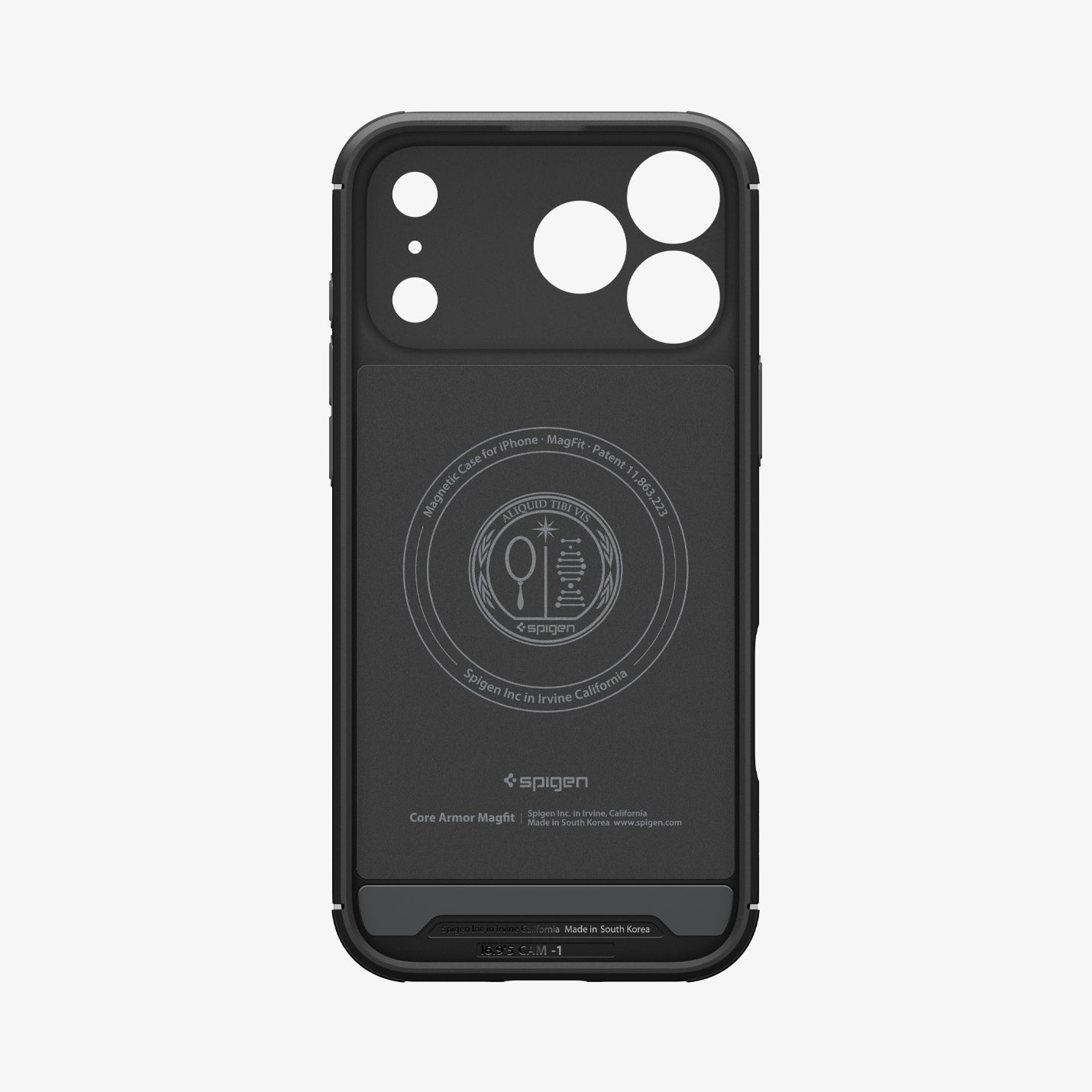 ACS09627 - iPhone 17 Pro Core Armor (MagFit) in Matte Black showing inner case