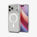 ACS09630 - iPhone 17 Pro Crystal Flex (MagFit) in Clear White showing the back, partial inner, partial front and sides