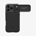 ACS09953 - iPhone 17 Pro Series Case Optik Armor (MagFit) in black showing the back with camera lens exposed