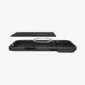 ACS09900 - iPhone 17 Pro Max Series Case Optik Armor (MagFit) in black showing the back layer hovering above the case
