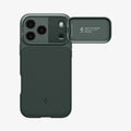 ACS09954 - iPhone 17 Pro Series Case Optik Armor (MagFit) in abyss green showing the back with camera lens exposed