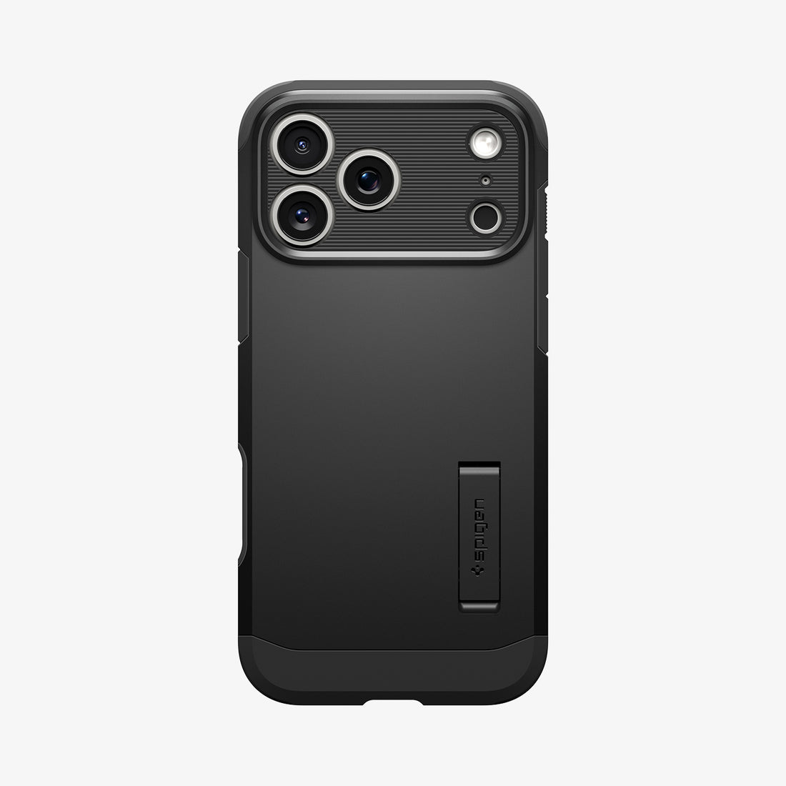 ACS09897CC - iPhone 18 Pro Max / iPhone 17 Pro Max Tough Armor T Mag Fit Black showing a rugged case with a reinforced camera frame and integrated kickstand