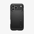 ACS09897CC - iPhone 18 Pro Max / iPhone 17 Pro Max Tough Armor T Mag Fit Black showing a rugged case with a reinforced camera frame and integrated kickstand