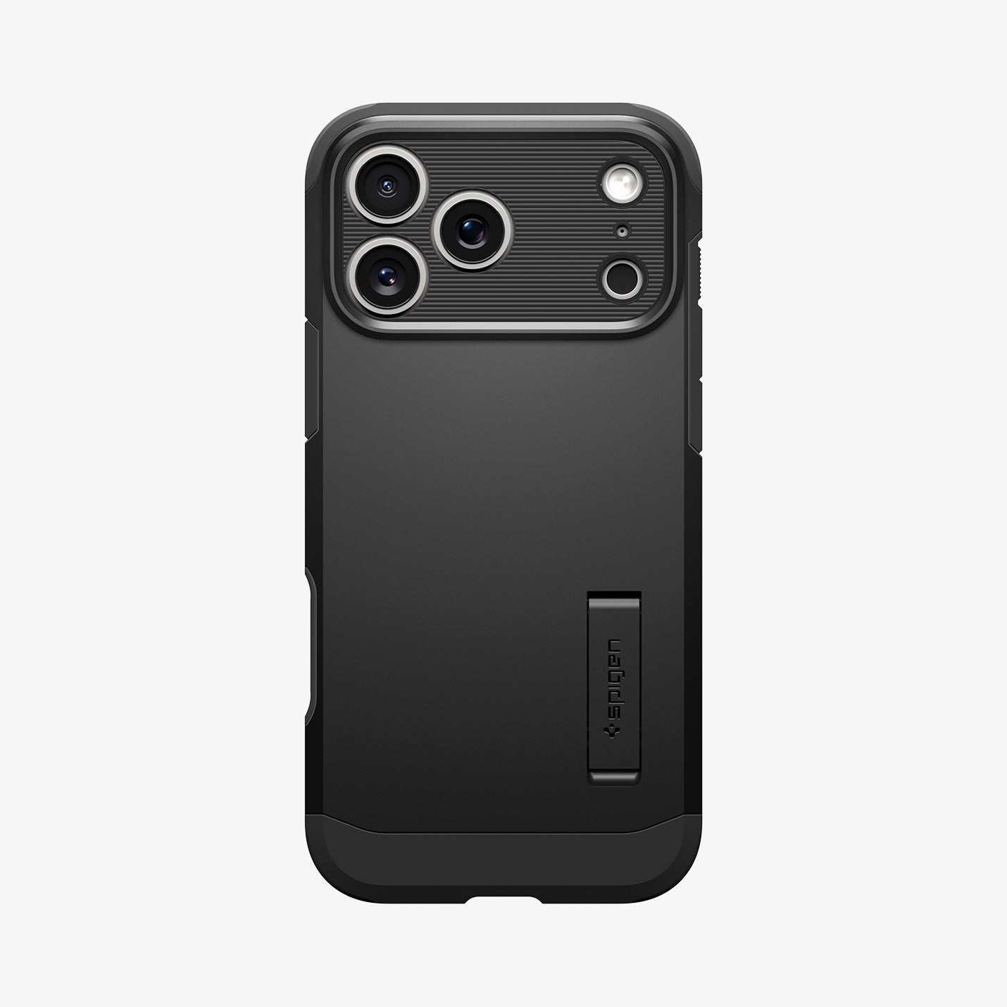 ACS09897CC - iPhone 18 Pro Max / iPhone 17 Pro Max Tough Armor T Mag Fit Black showing a rugged case with a reinforced camera frame and integrated kickstand