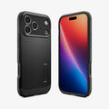 ACS09950 - iPhone 17 Pro Case Tough Armor T AI (MagFit) in black showing the back, front and sides