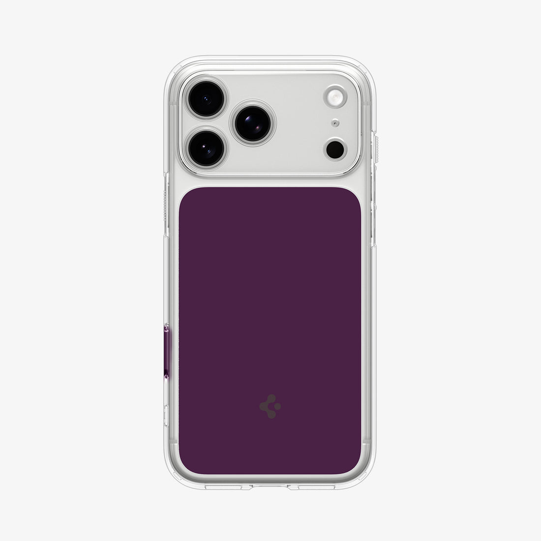 ACS12332 - iPhone 18 Pro Max / iPhone 17 Pro Max Ultra Hybrid T (Mag Fit) in Clear Dark Cherry showing the back