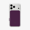 ACS12332 - iPhone 18 Pro Max / iPhone 17 Pro Max Ultra Hybrid T (Mag Fit) in Clear Dark Cherry showing the back