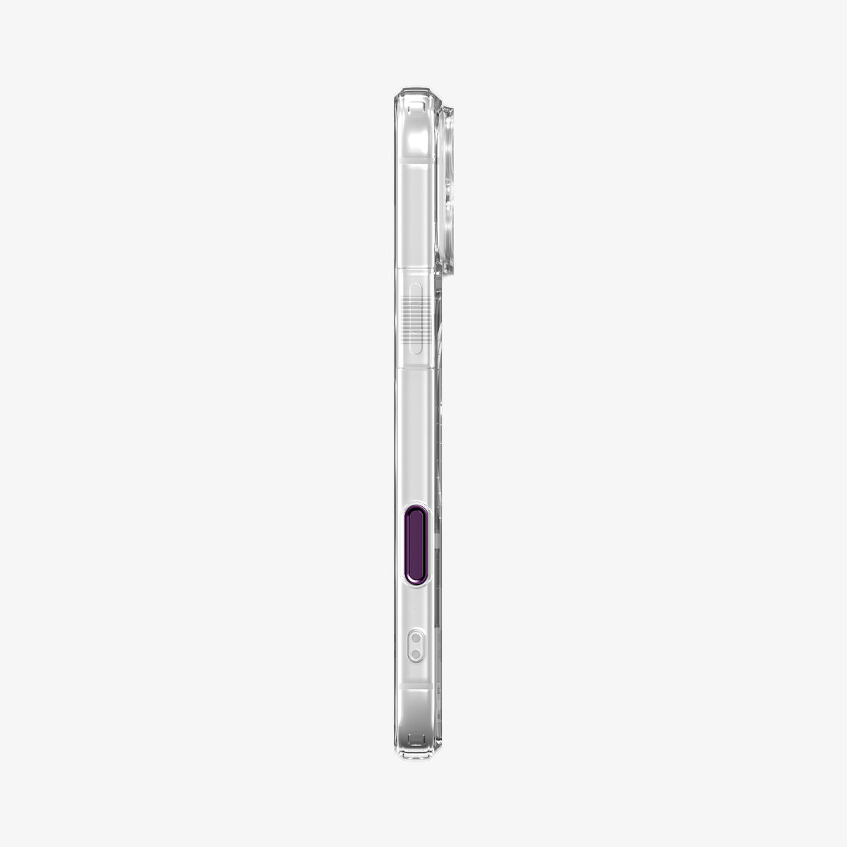 ACS12332 - iPhone 18 Pro Max / iPhone 17 Pro Max Ultra Hybrid T (Mag Fit) in Clear Dark Cherry showing the side