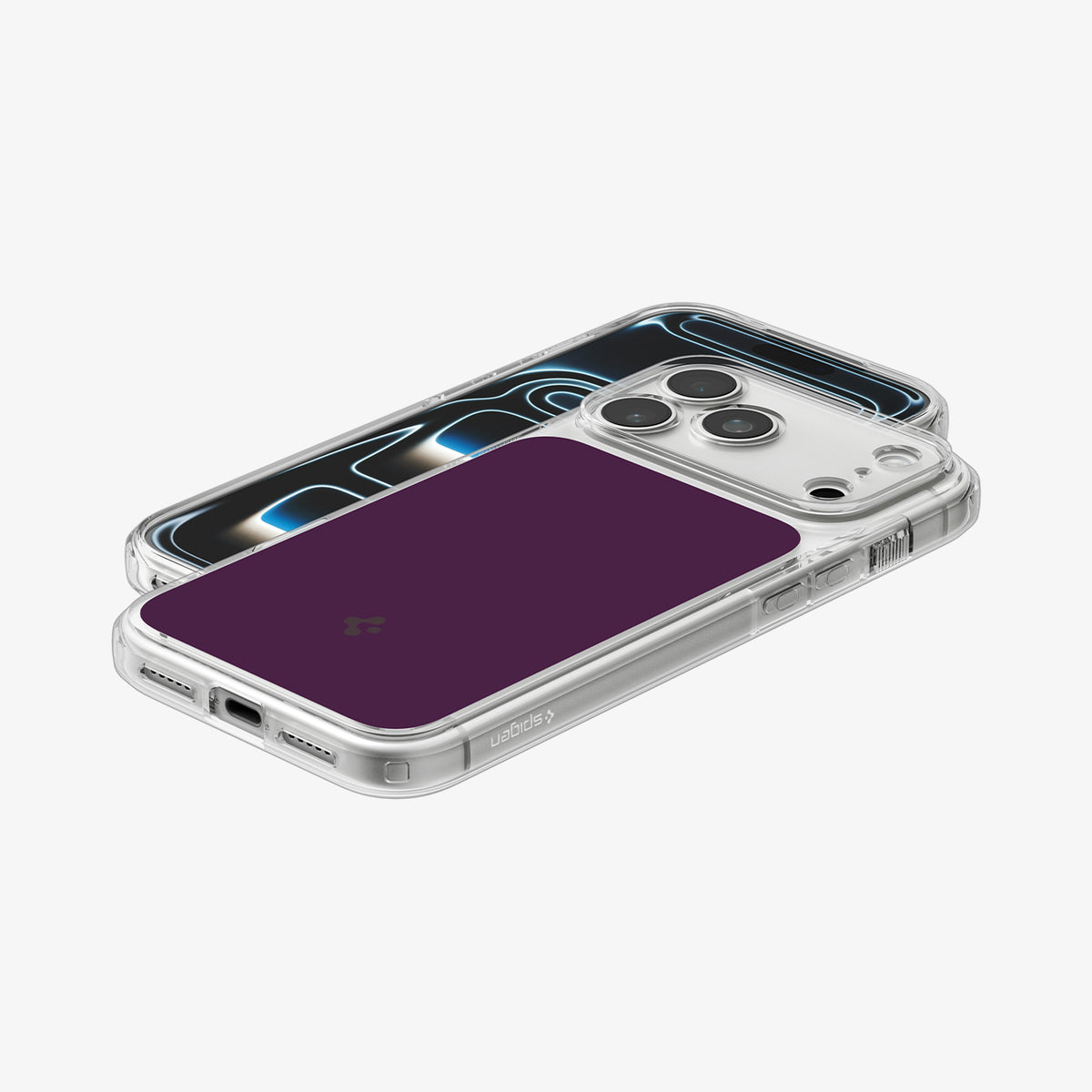 ACS12332 - iPhone 18 Pro Max / iPhone 17 Pro Max Ultra Hybrid T (Mag Fit) in Clear Dark Cherry showing back