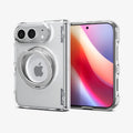 ACS11782 - iPhone Duo  Ultra Hybrid Pro S (Mag Fit) showing an angled view of the case with circular kickstand and textured hinge protection