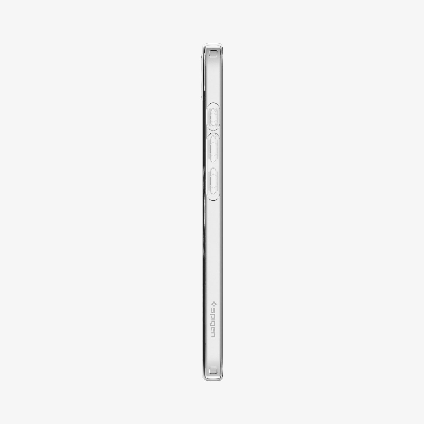 ACS09150 - iPhone 16e Case Liquid Crystal (MagFit) in Clear White showing the side