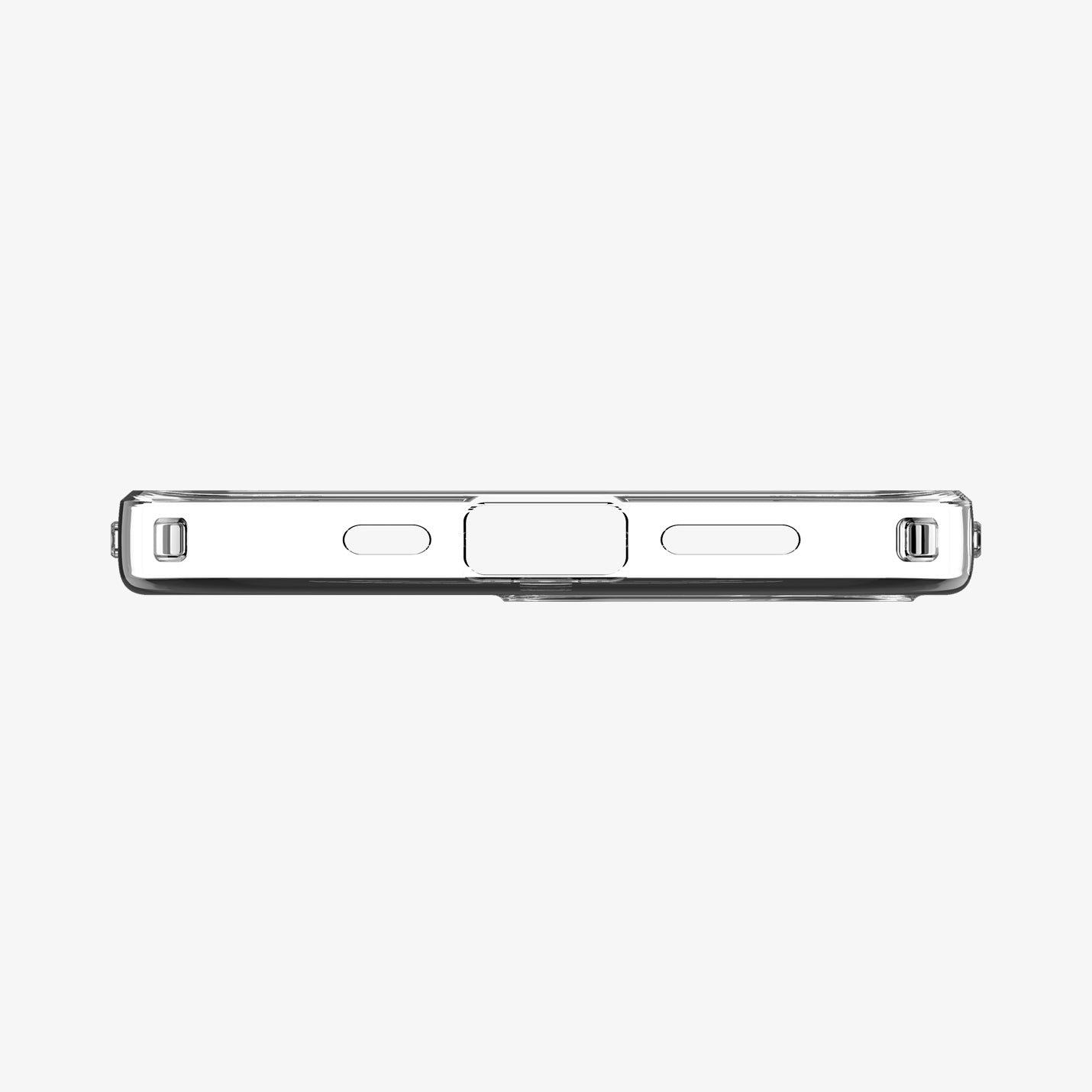 ACS09150 - iPhone 16e Case Liquid Crystal (MagFit) in Clear White showing the bottom