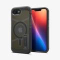 ACS09138 - iPhone 16e Case Tough Armor AI (MagFit) in Frost Black showing the back, partial front and sides