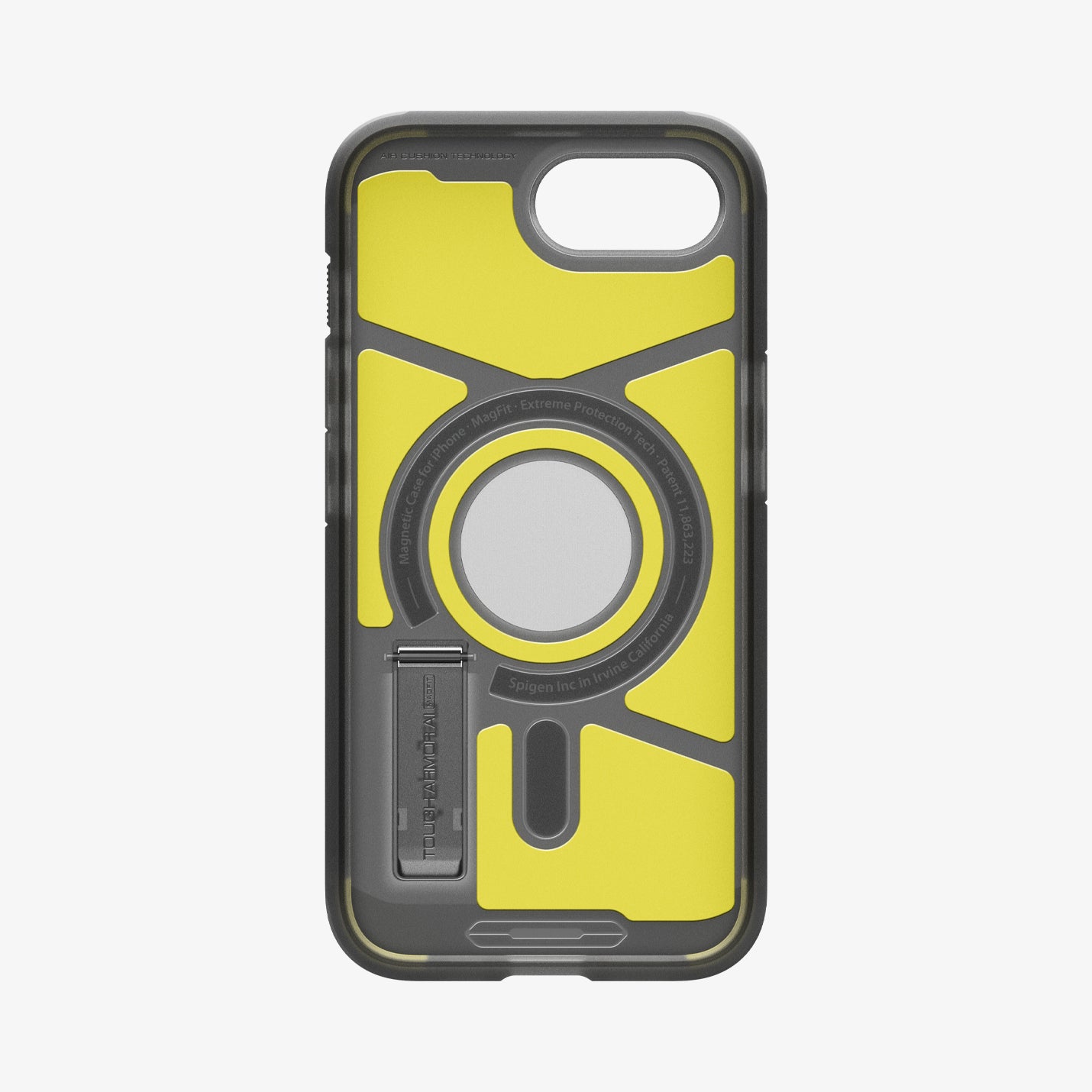ACS09138 - iPhone 16e Case Tough Armor AI (MagFit) in Frost Black showing the inner