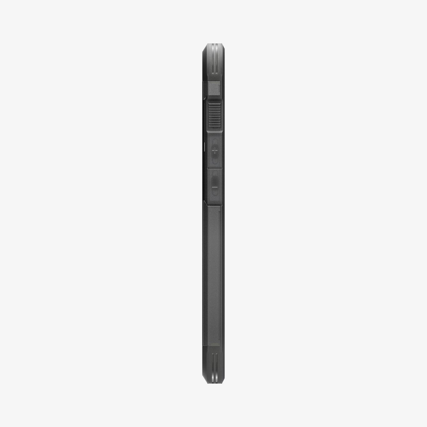 ACS09138 - iPhone 16e Case Tough Armor AI (MagFit) in Frost Black showing the side
