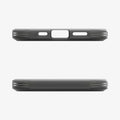 ACS09138 - iPhone 16e Case Tough Armor AI (MagFit) in Frost Black showing the top and bottom