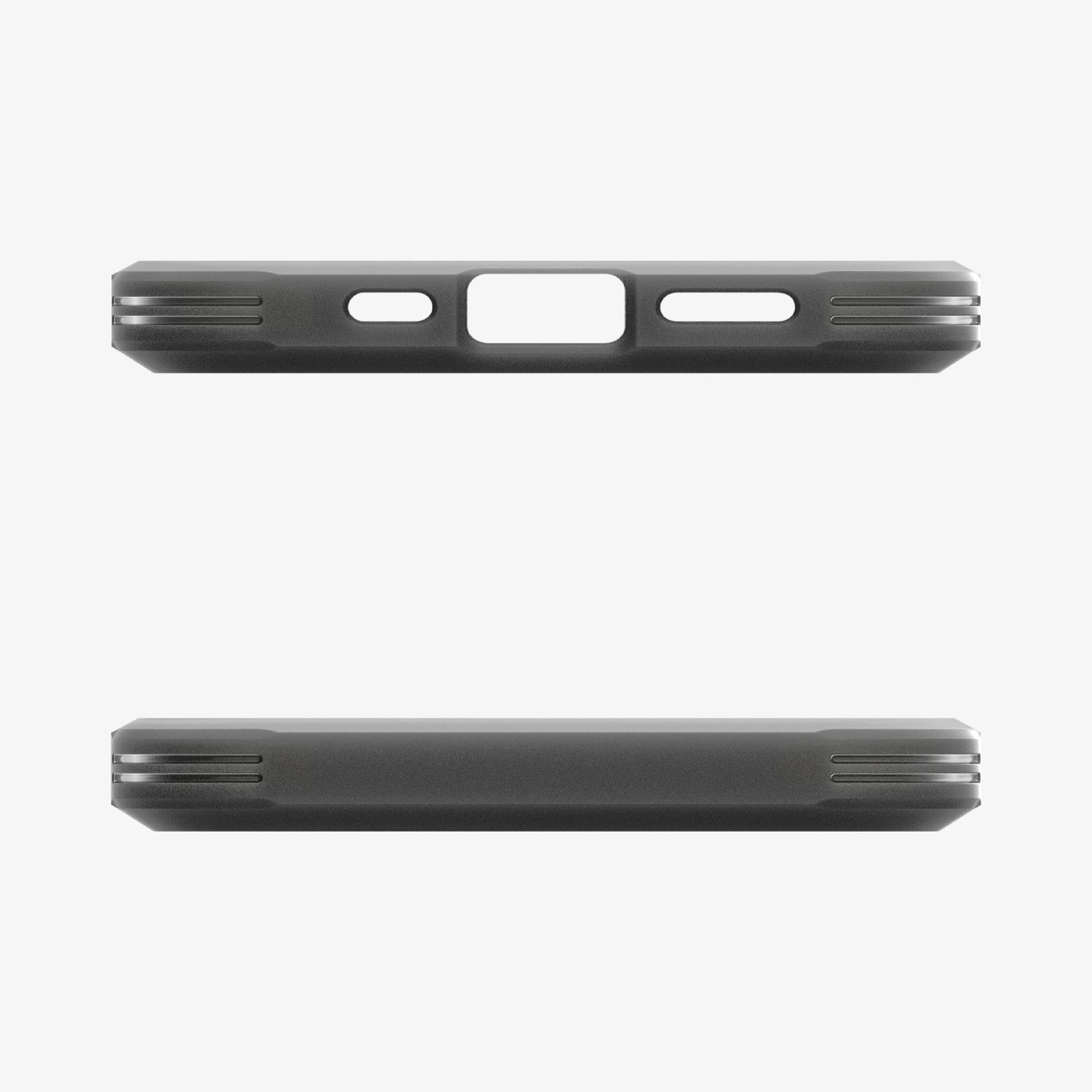 ACS09138 - iPhone 16e Case Tough Armor AI (MagFit) in Frost Black showing the top and bottom