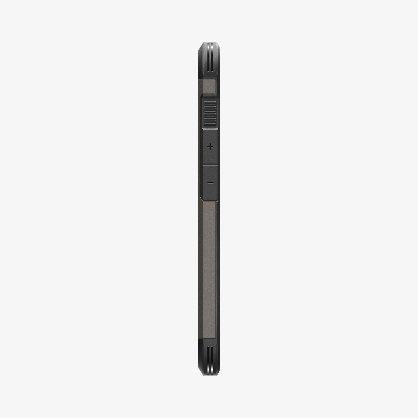 ACS09136 - iPhone 16e Case Tough Armor AI (MagFit) in Gunmetal showing the side
