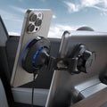 ACP07405 - OneTap Pro 3 CryoMax Dashboard Car Mount ITS35WC (MagFit) in Black showing the back of a car mount with 2 devices attached
