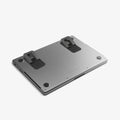 AMP10402 - Slim Fold Laptop Stand | LD201-S2 showing the stand attached to bottom of a laptop propped up