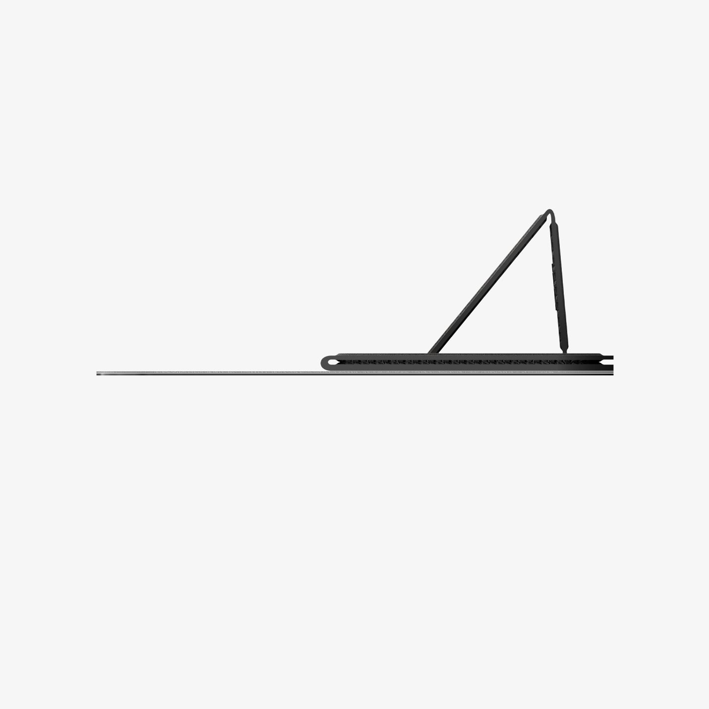 AMP10402 - Slim Fold Laptop Stand | LD201-S2 showing side with stand propped up