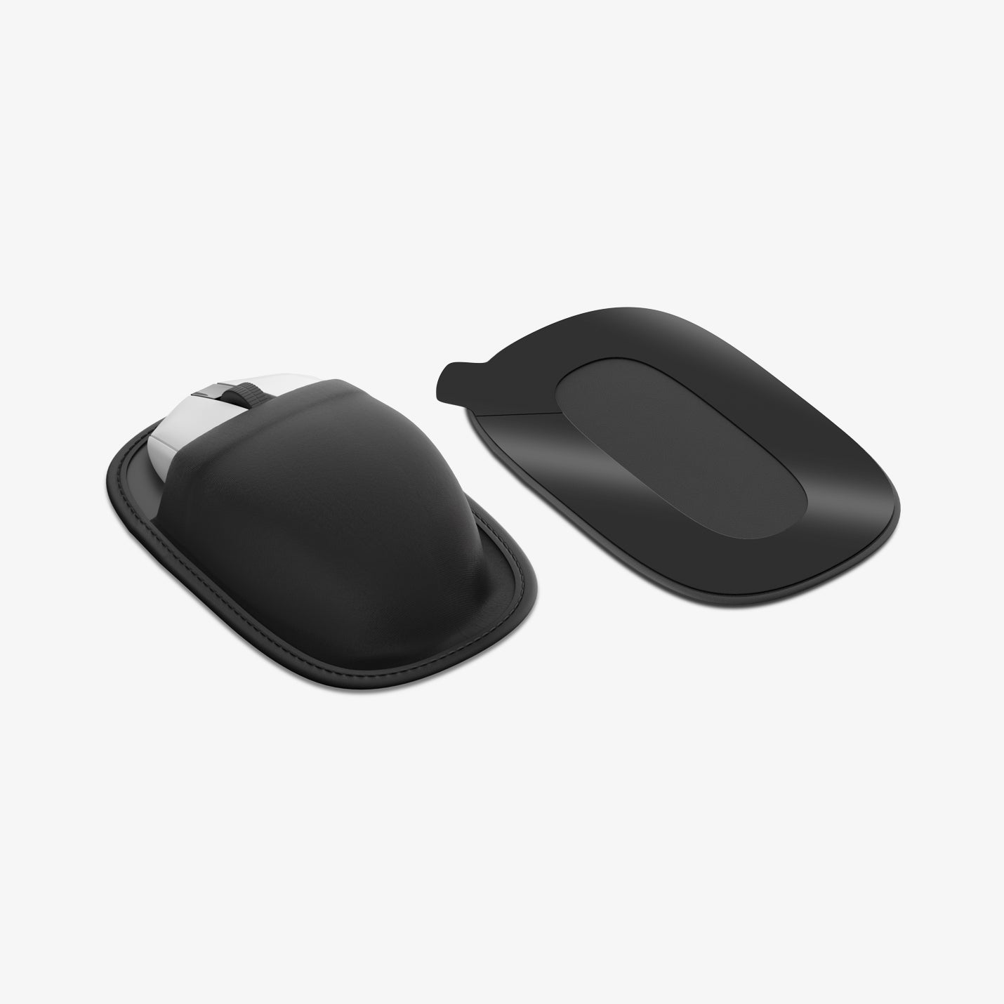APP11227 - Laptop/Tablet Mouse Holder | LD220 in Black showing front and back.