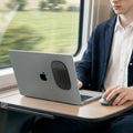 APP11227 - Laptop/Tablet Mouse Holder | LD220 in Black showing a tablet with the holder attached on the computer.