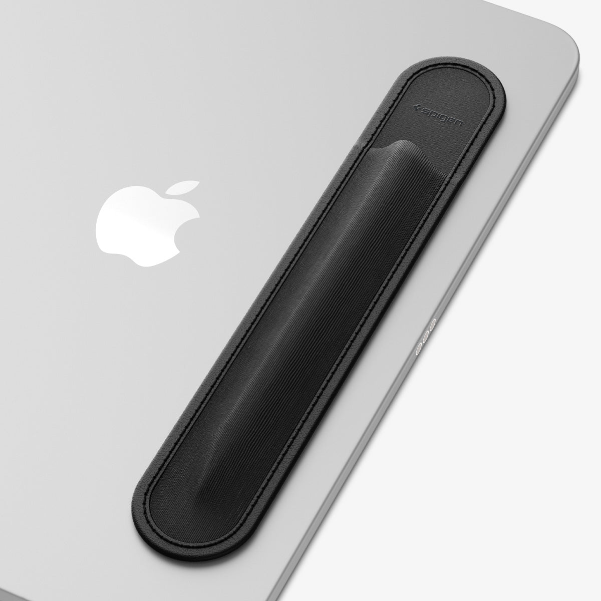 APP12219 - Apple Pencil Holder | LD222 Black showing a slim pencil holder attached to the back of a tablet