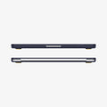 ACS11268 - MacBook Air 13-inch Nano Pop Blueberry Navy showing front and rear edge views of the laptop case with a slim fitted profile
