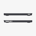 ACS11269 - MacBook Air 13-inch Nano Pop Black Sesame showing side views with open cutouts for ports and ventilation