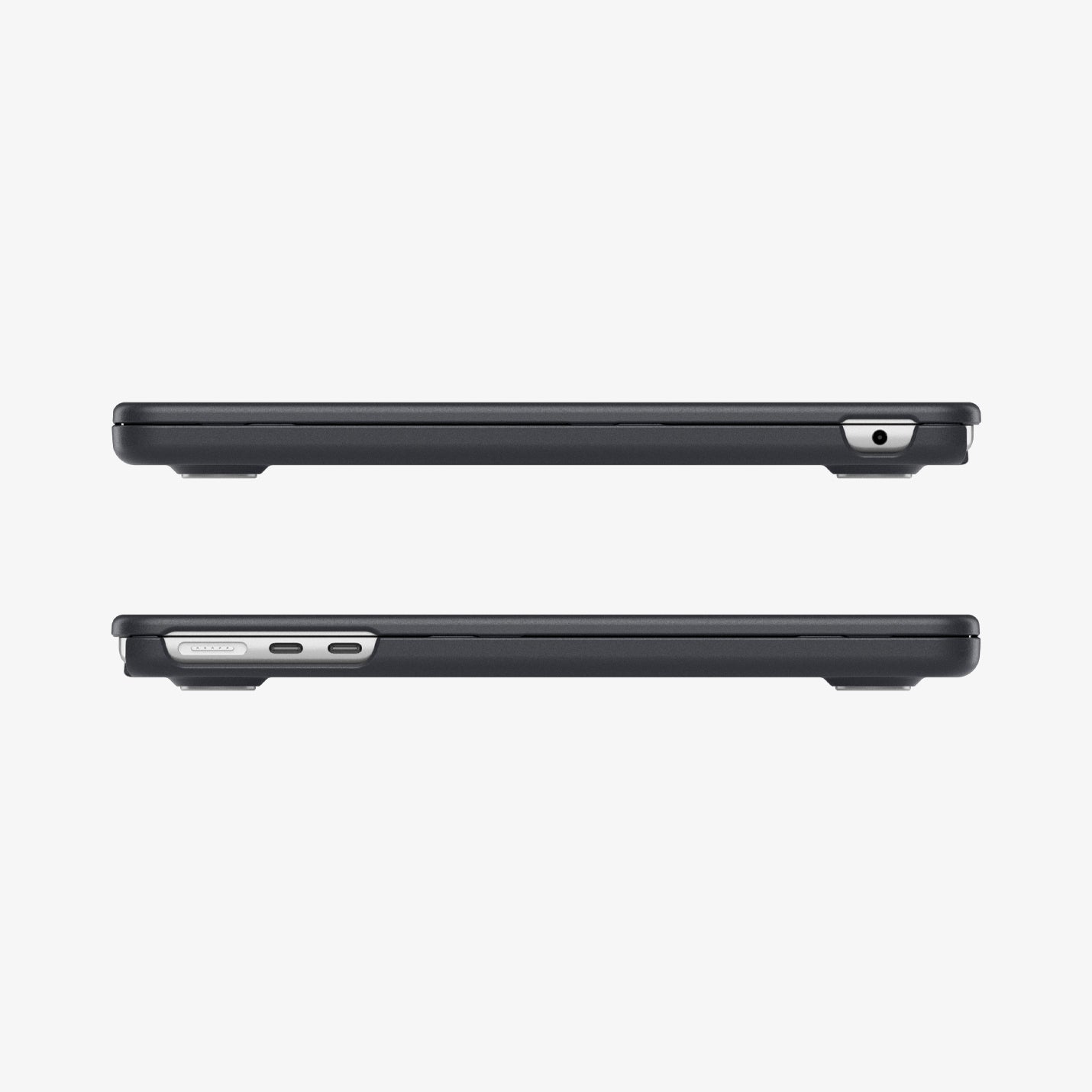 ACS11269 - MacBook Air 13-inch Nano Pop Black Sesame showing side views with open cutouts for ports and ventilation