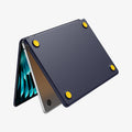 ACS11266 - MacBook Air 15-inch Nano Pop Blueberry Navy showing the bottom case with raised corner feet and ventilation openings