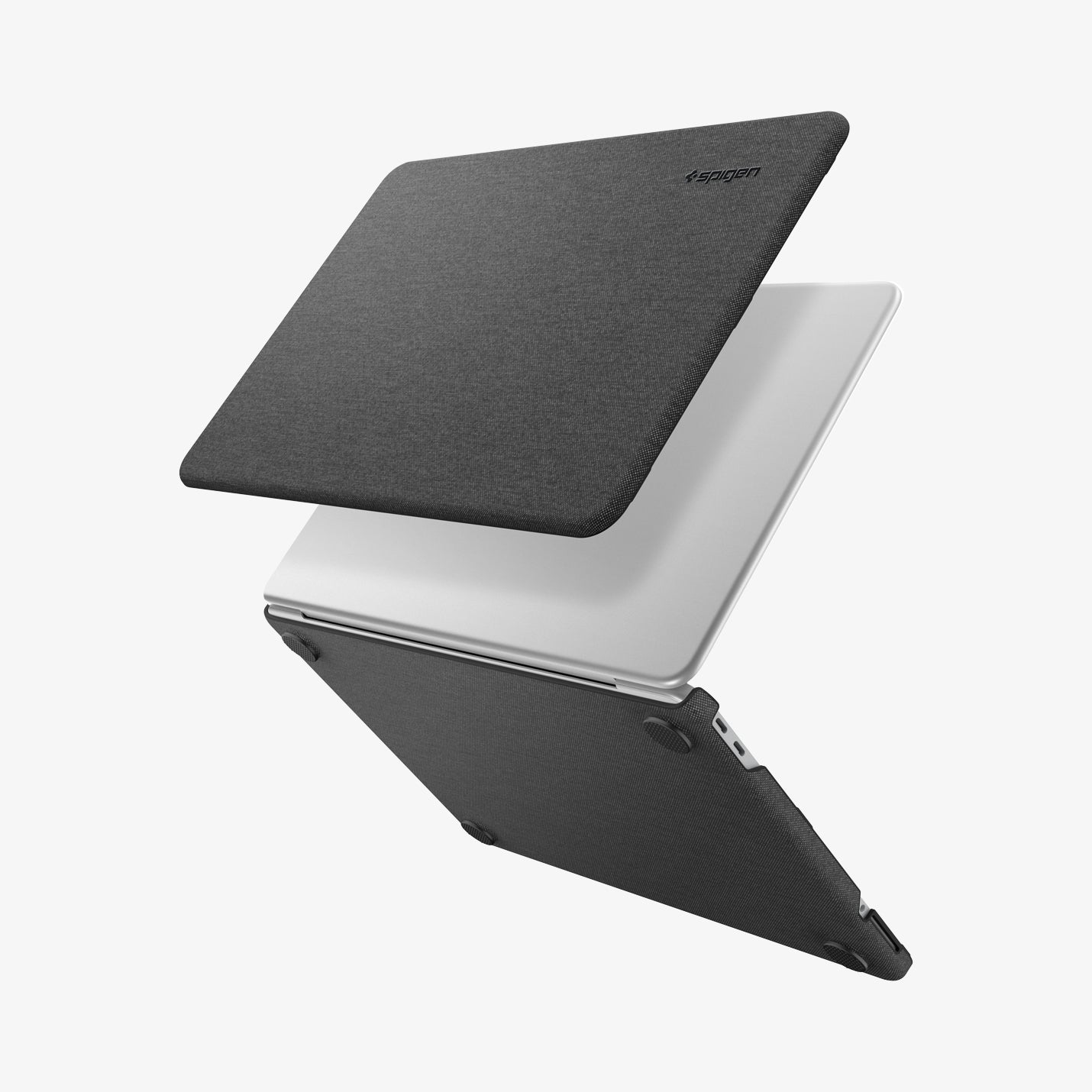 ACS11541 - MacBook Neo 13-inch Urban Fit in Black showing exploded view of Urban Fit case separated from MacBook