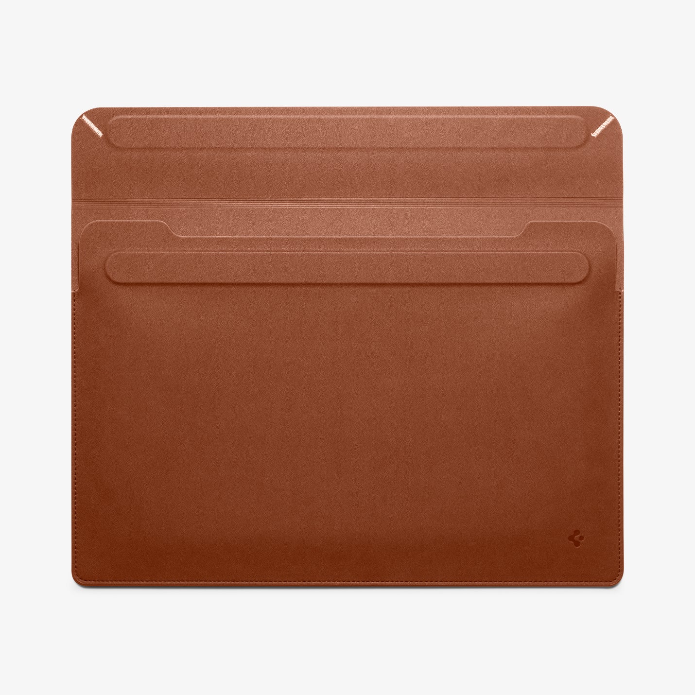 AFA06416 - Spigen Valentinus MacBook Sleeve open flat layout showing flexible leather construction