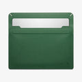 AFA06417 - MacBook Pro 14-inch Valentinus Laptop Pouch in JeJu Green partially opened revealing laptop sticking out