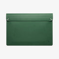 AFA06423 - MacBook Pro 14-inch Valentinus S Laptop Pouch in Jeju Green front view with magnetic flap closure