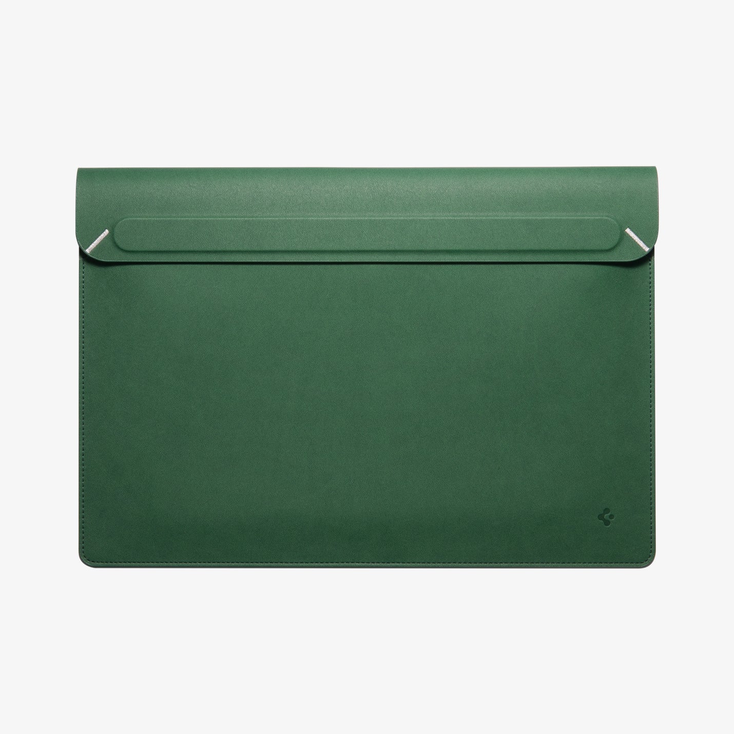 AFA06423 - MacBook Pro 14-inch Valentinus S Laptop Pouch in Jeju Green front view with magnetic flap closure
