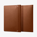 AFA06419 - MacBook Pro 16-inch Valentinus Laptop Pouch in Classic Brown rear exterior with clean minimal leather surface