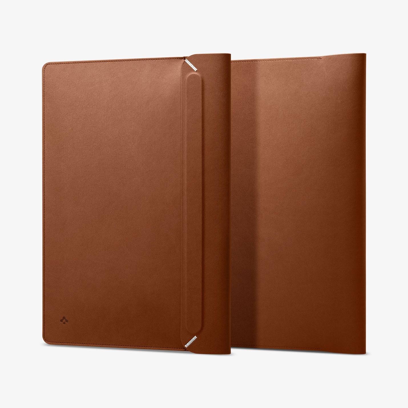 AFA06419 - MacBook Pro 16-inch Valentinus Laptop Pouch in Classic Brown rear exterior with clean minimal leather surface