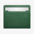 AFA06420 - MacBook Pro 16-inch Valentinus Laptop Pouch in JeJu Green partially opened revealing laptop sticking out