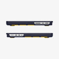 ACS11271 - MacBook Pro 14-inch Nano Pop Blueberry Navy showing side views with open cutouts for ports and ventilation