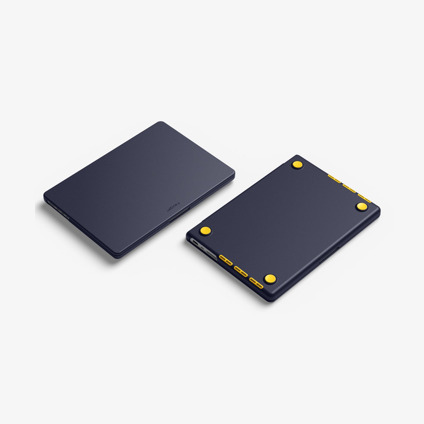 ACS11271 - MacBook Pro 14-inch Nano Pop Blueberry Navy showing top and bottom views of the closed laptop case with raised feet