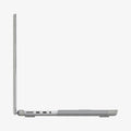 ACS10977 - MacBook Pro 16-inch in Heather Gray showing the side with laptop open