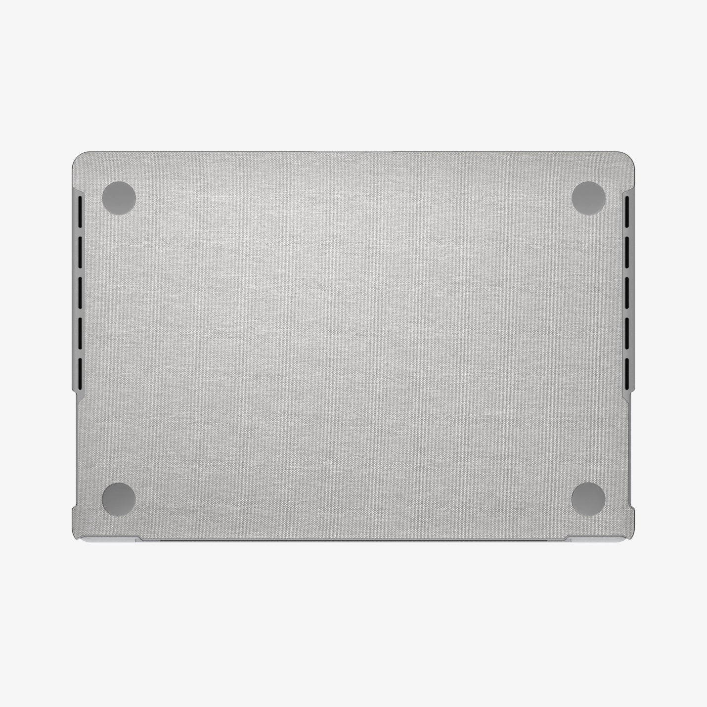 ACS10977 - MacBook Pro 16-inch in Heather Gray showing the bottom