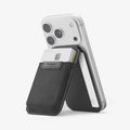 AFA11591 - Slim Fold Card Holder Stand (Mag Fit) | S314-4 in Black showing side with cards