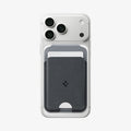 AFA11334 - MagSafe Card Holder Nano Pop S (Mag Fit)  in Black Sesame showing front with an iPhone