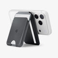 AFA11334 - MagSafe Card Holder Nano Pop S (Mag Fit)  in Black Sesame showing front and partially side