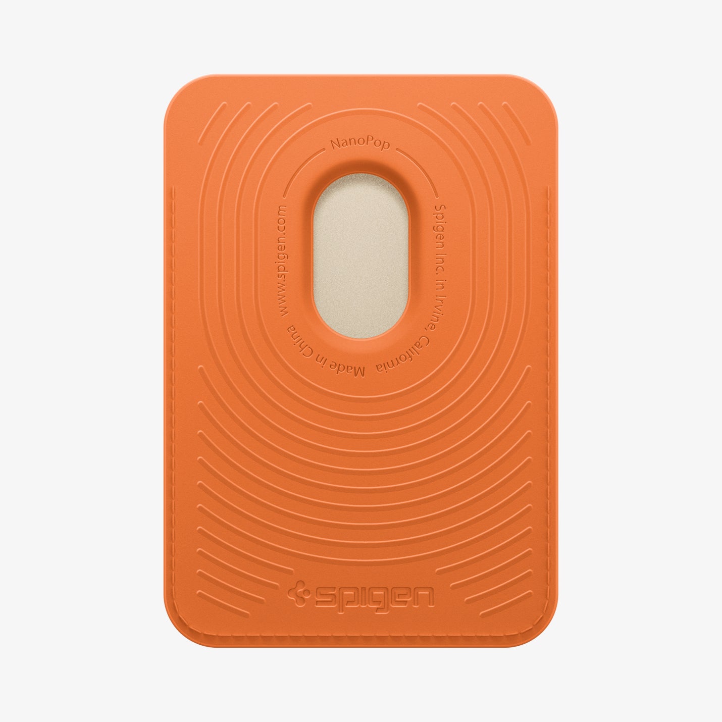 AFA11341 - MagSafe Card Holder Nano Pop (Mag Fit) in Orange Beige showing  back