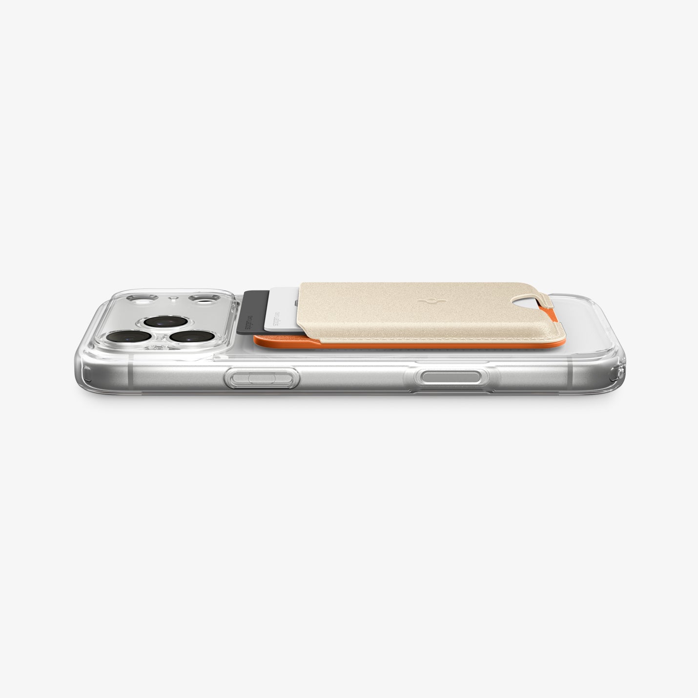 AFA11341 - MagSafe Card Holder Nano Pop (Mag Fit) in Orange Beige showing side